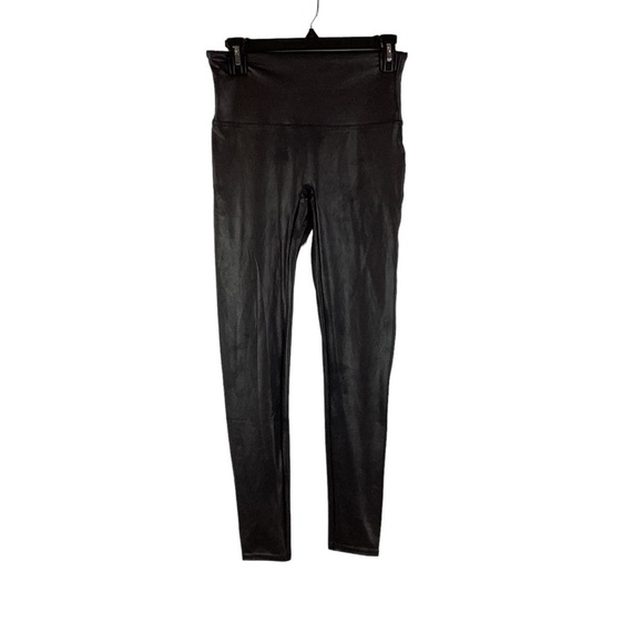Spanx Faux Leather Leggings Black Size L Style 2437 - Picture 1 of 7